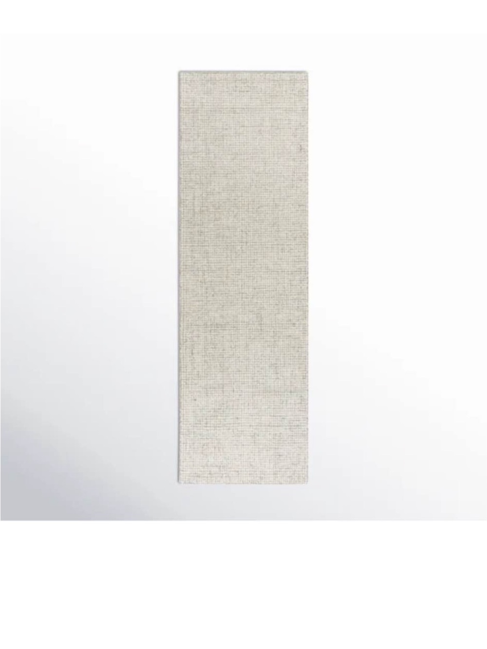 Neutral Linen Runner Rug - Light Beige